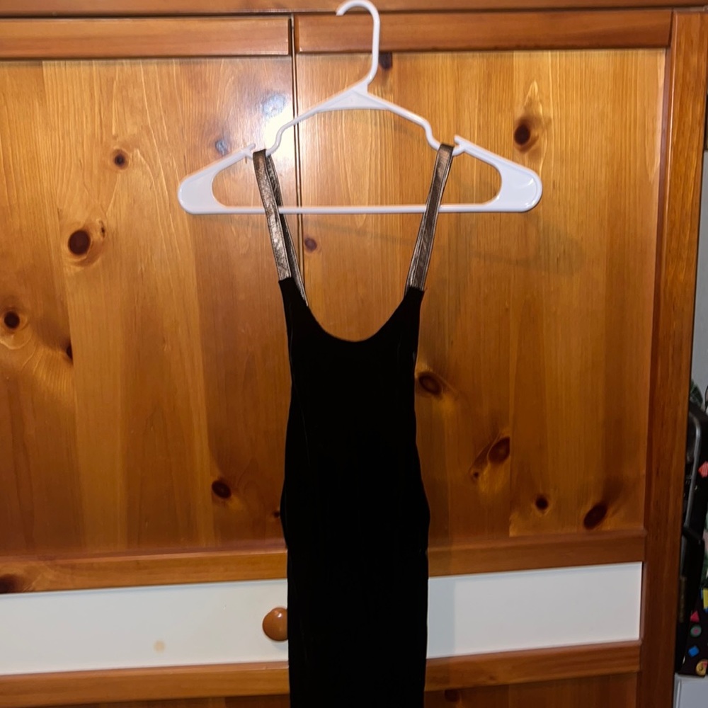 Ralph Lauren black evening dress velvet like